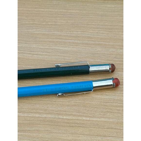 Durolite Bell System Property Blue Green Mechanical Pencil Vintage - Picture 3 of 8